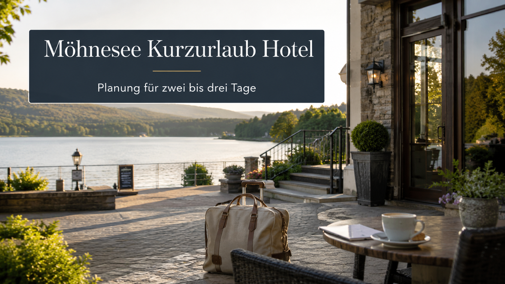 Möhnesee Kurzurlaub Hotel für ein Wochenende mit Wasserblick und Natur.