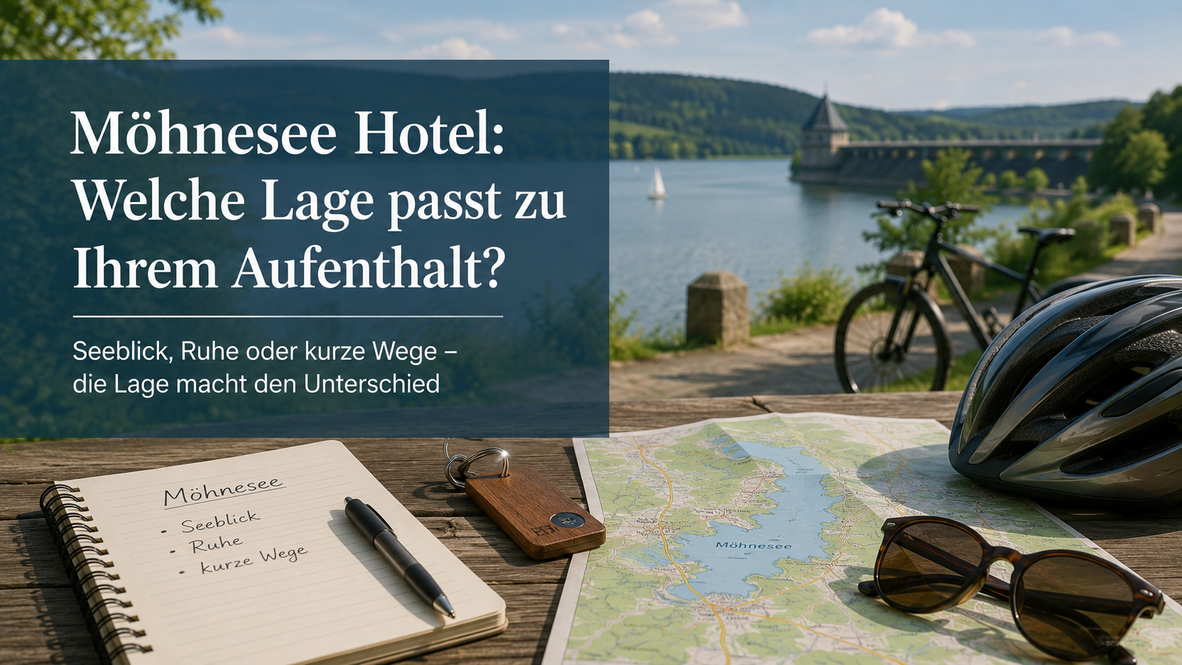 Hotel am Möhnesee wird nach Lage, Seeblick und Ausflugszielen ausgewählt.